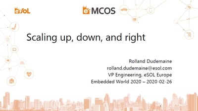 Presentation: Scaling up, down and right